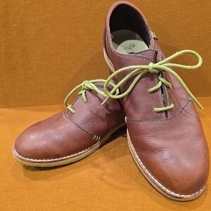 Ahnu Emery Lace Up Brown Oxford Shoes